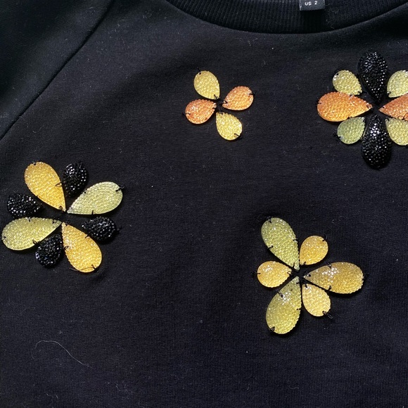 Needle & Thread Black Pullover Sweatshirt - Picture 7 of 7